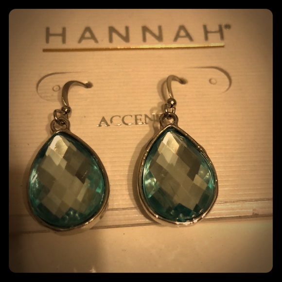 Designer Hannah earrings blue teardrops - Picture 1 of 4